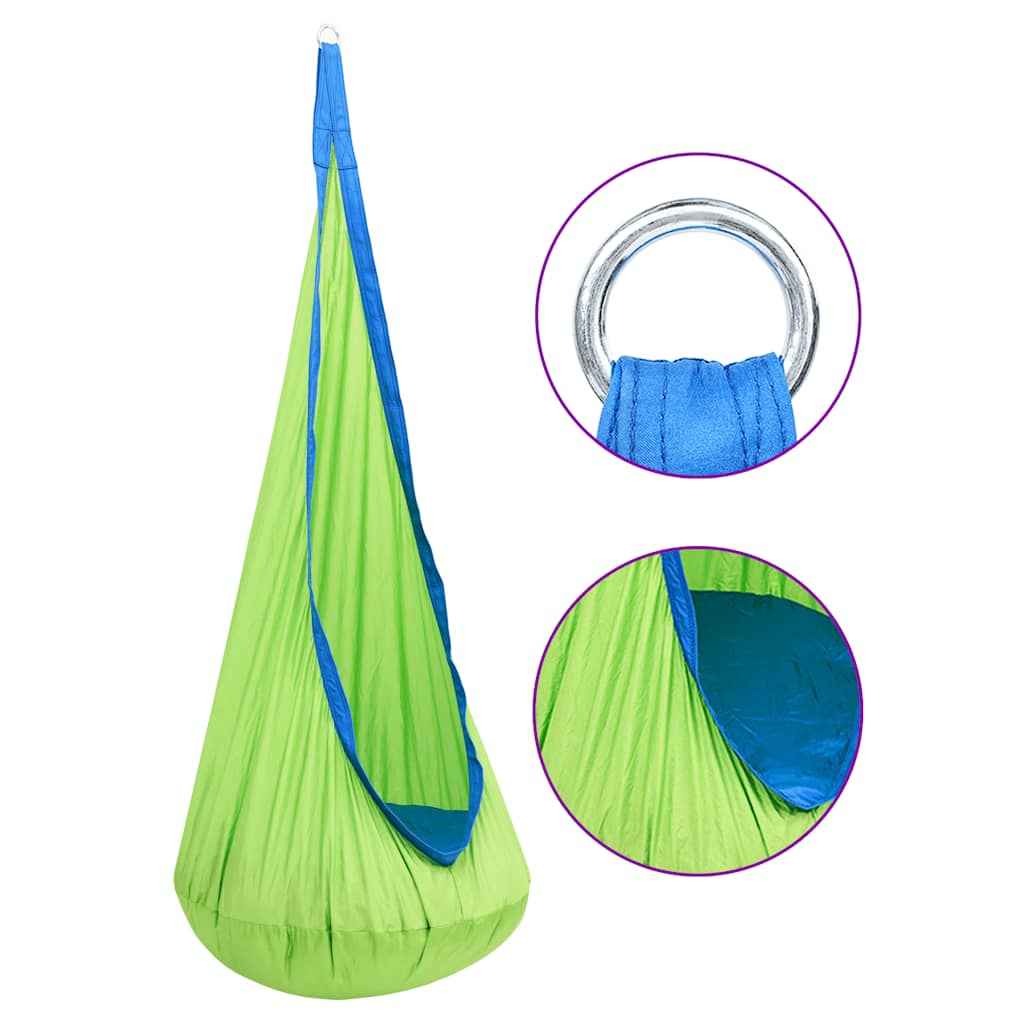 vidaXL Hangmat/schommel voor kinderen 80 kg groen