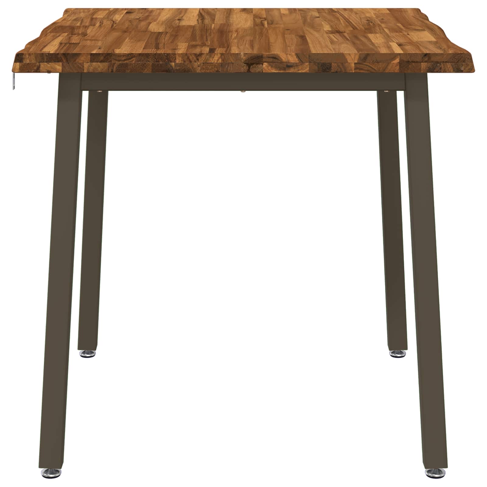vidaXL 70 x 70 x 75 cm Massief Acaciahout Natuurlijk en Koffie