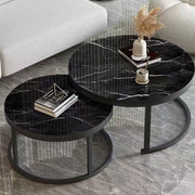 Aashly Set van 2 Nesttafels – Moderne Luxe Salontafels met Metalen Frame | Ruimtebesparend Design
