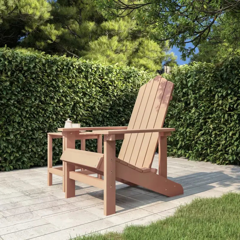 Adirondack tuinstoel met tafel voor tuin en terras - Bruin / 1 / Fauteuil - Tuinstoelen
