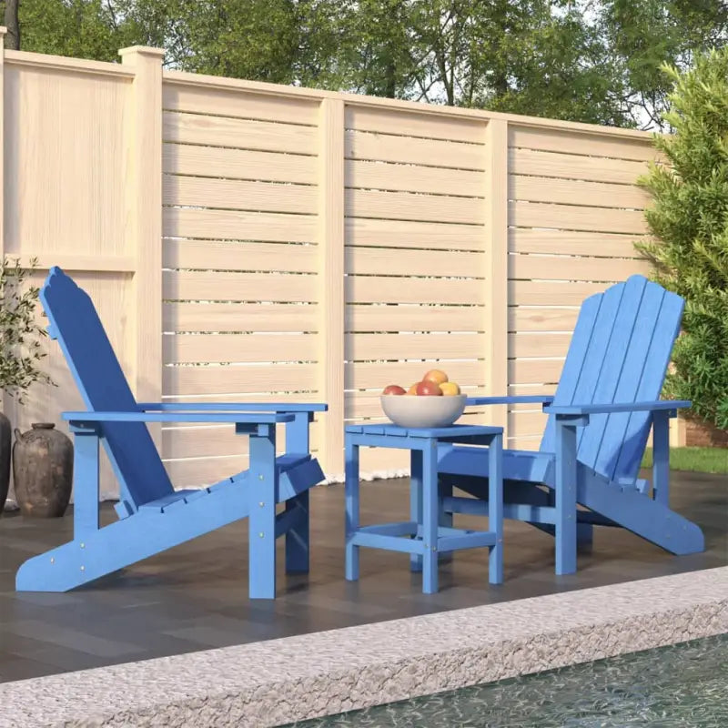 Adirondack tuinstoel met tafel voor tuin en terras - Waterblauw / 1 / 2x armstoel + tafel - Tuinstoelen