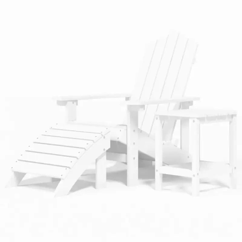Adirondack Tuinstoel met voetenbank en tafel voor tuin en terras - Tuinstoelen