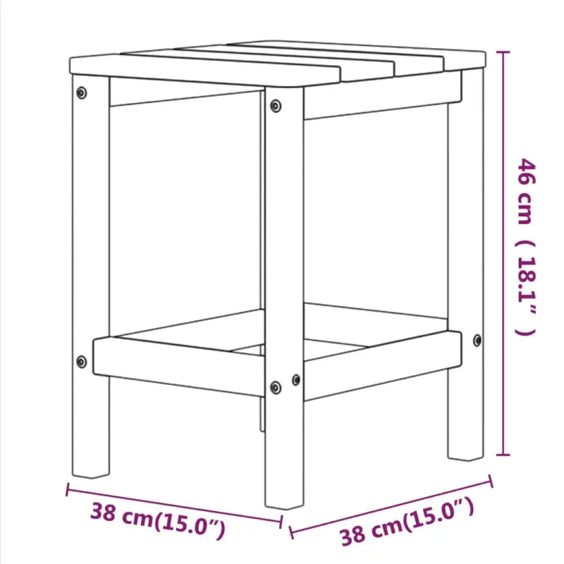 Adirondack Tuinstoel met voetenbank en tafel voor tuin en terras - Tuinstoelen