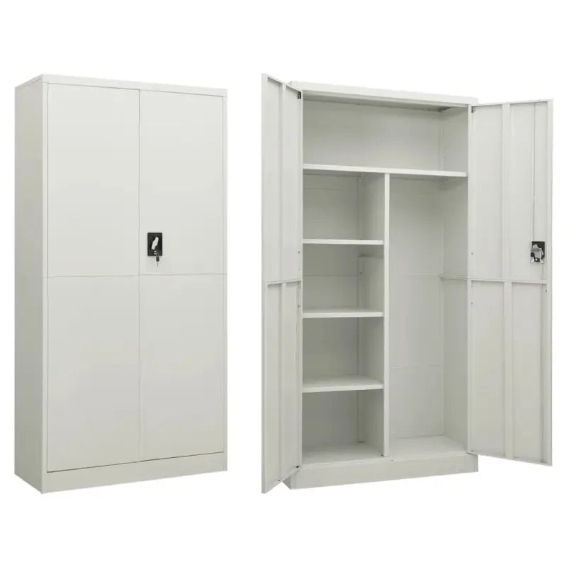 Archiefkast met industrieel design voor kamer of kantoor - Lichtgrijs / 1 - Archiefkasten