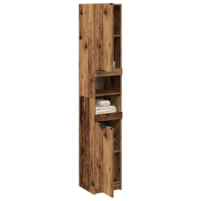 Badekamerkaptafels van bewerkt hout met ruime opbergruimte - Oud hout / 1 - Badkamerkaptafels
