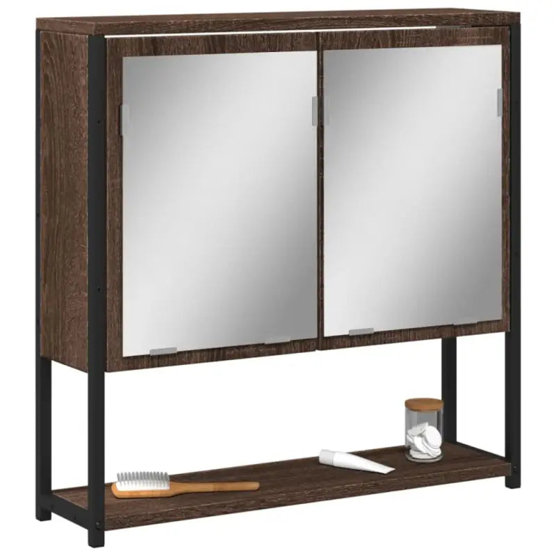 Badezimmerkaptafels met bewerkt hout en strak ontwerp voor elke badkamer - 1 / bruin eikenkleur - Badkamerkaptafels