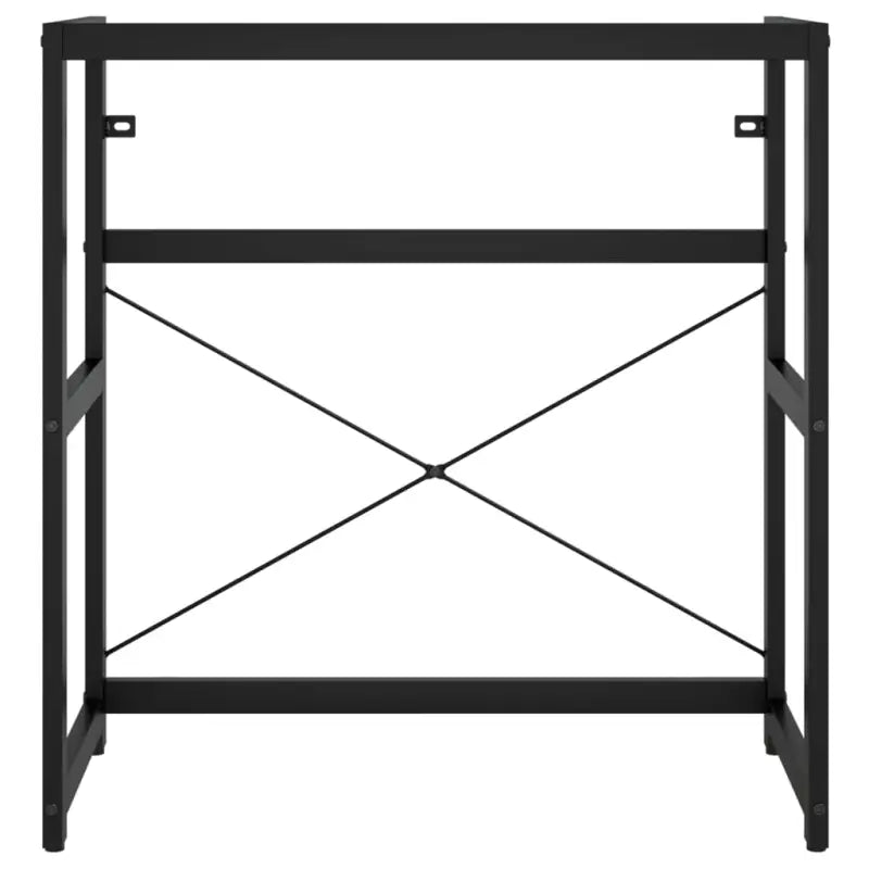 Badkamerkaptafel met inbouwwastafel van gepoedercoat ijzer en totale afmetingen - Badkamerkaptafels