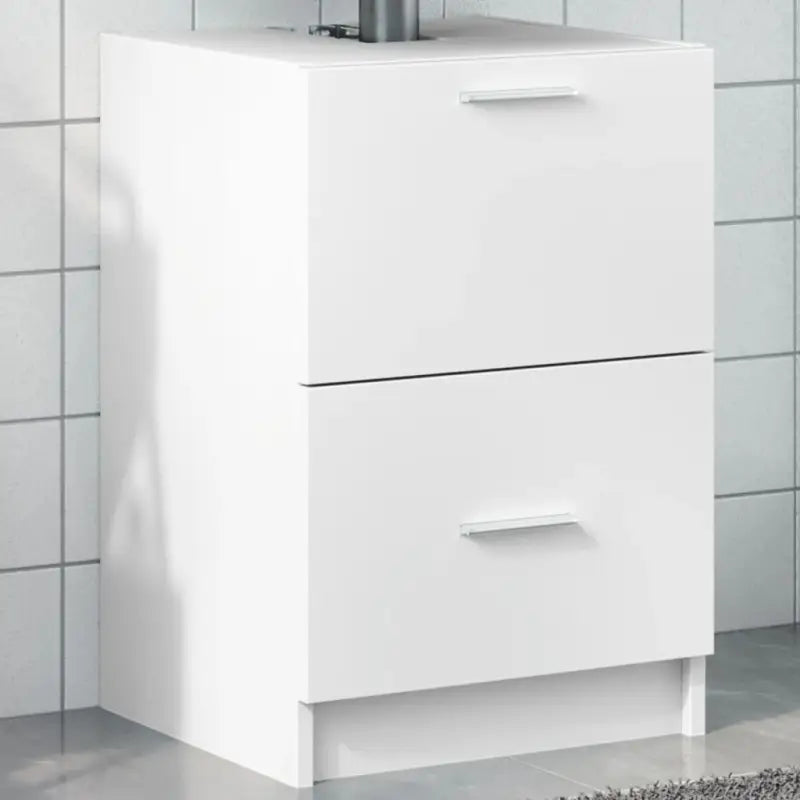 Badkamermeubelset met bewerkt hout en veel opbergruimte - Wit / 40 x 37 x 59 cm - Badkamermeubelsets