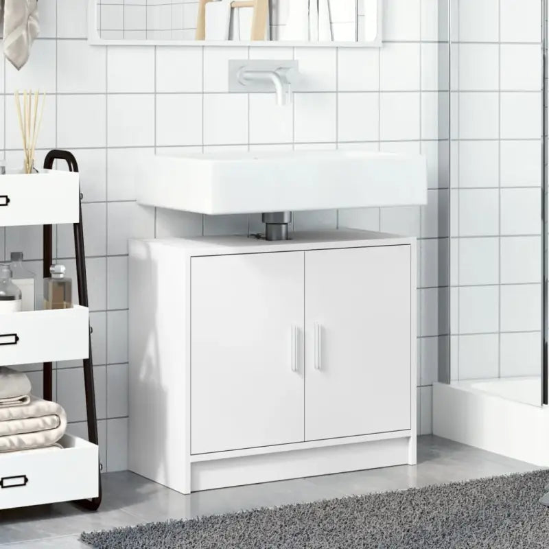 Badkamermeubelset met bewerkt hout voor opbergruimte en modern design - Badkamermeubelsets