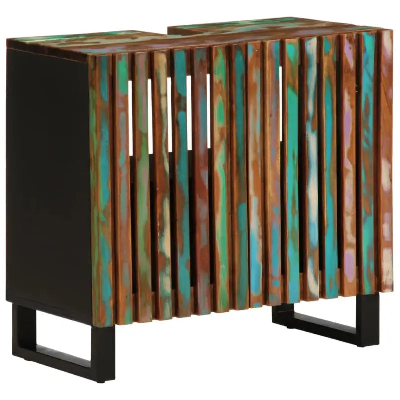 Badkamermeubelset met massief mangohout voor een elegante retro stijl - Multikleur / Massief acaciahout