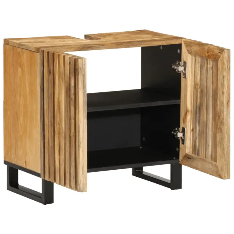 Badkamermeubelset met massief mangohout voor een elegante retro stijl - Badkamermeubelsets