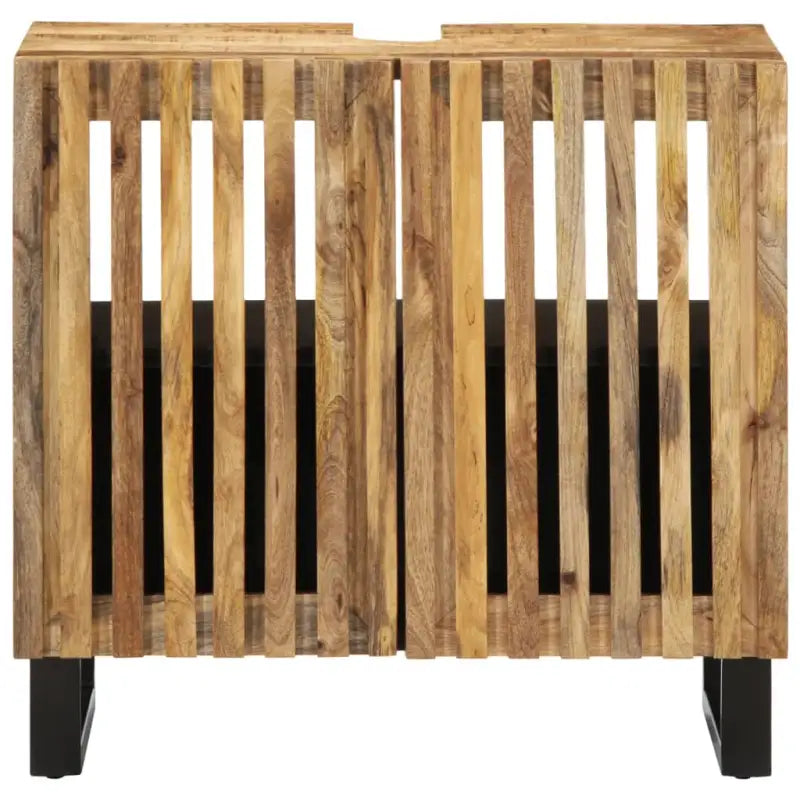 Badkamermeubelset met massief mangohout voor een elegante retro stijl - Badkamermeubelsets