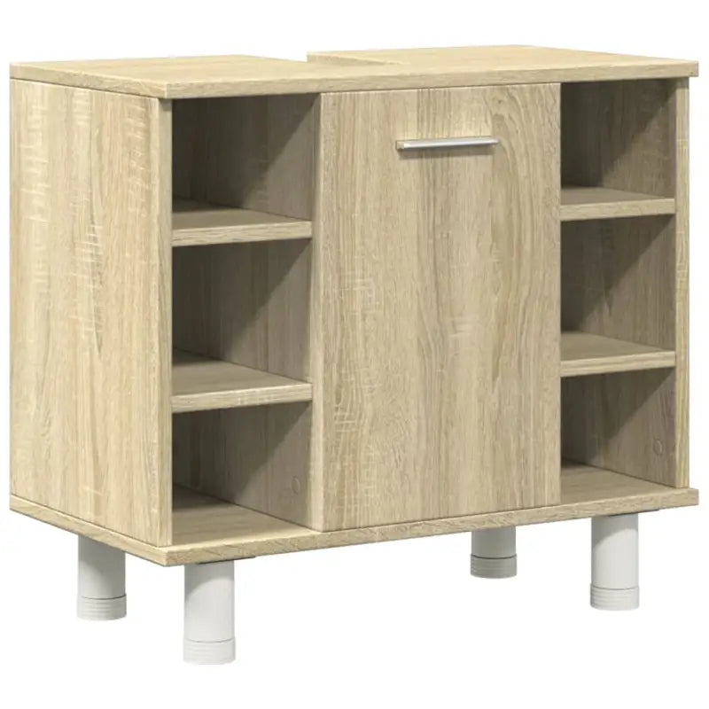 Badkamermeubelset van bewerkt hout in Sonoma Eiken voor een stijlvolle badkamer - Badkamermeubelsets