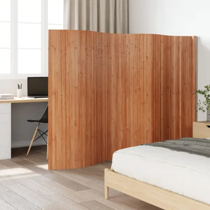 Bamboe scheidingswand voor privacy en natuurlijke stijl - Bruin / 400 x 165 cm - Kamerschermen