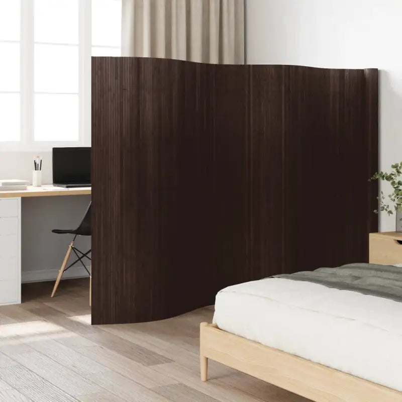 Bamboe scheidingswand voor privacy en natuurlijke stijl - Donkerbruin / 600 x 165 cm - Kamerschermen