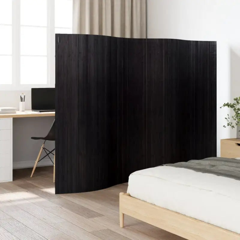 Bamboe scheidingswand voor privacy en natuurlijke stijl - Zwart / 250 x 165 cm - Kamerschermen
