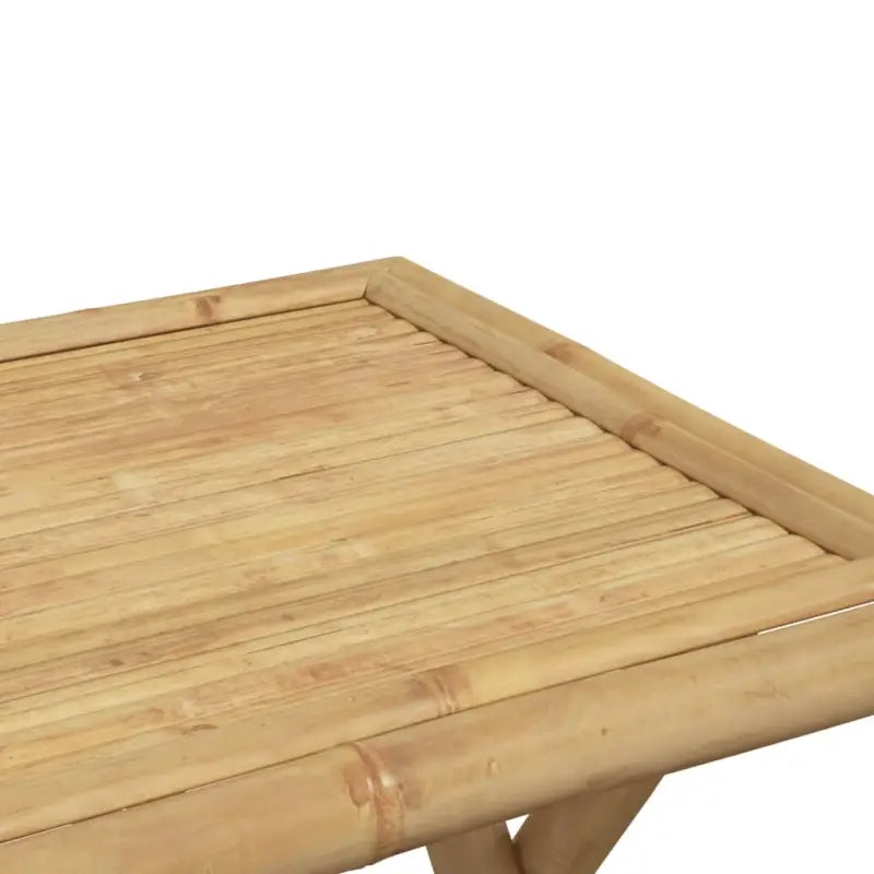 Bamboe Tuinset met Inklapbare Tuintafel en Tuinstoel - Tuinsets