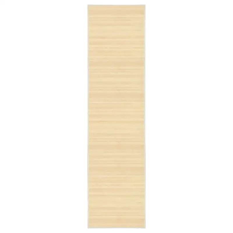 Bamboe vloerkleed met anti-slip onderkant voor veilige grip - Lichtbruin / 80 x 300 cm - Vloerkleden
