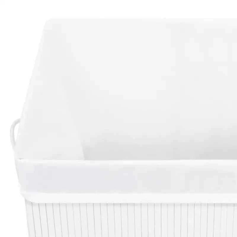 Bamboe wasmand met grote inhoud en geweven stof voor je huishouden