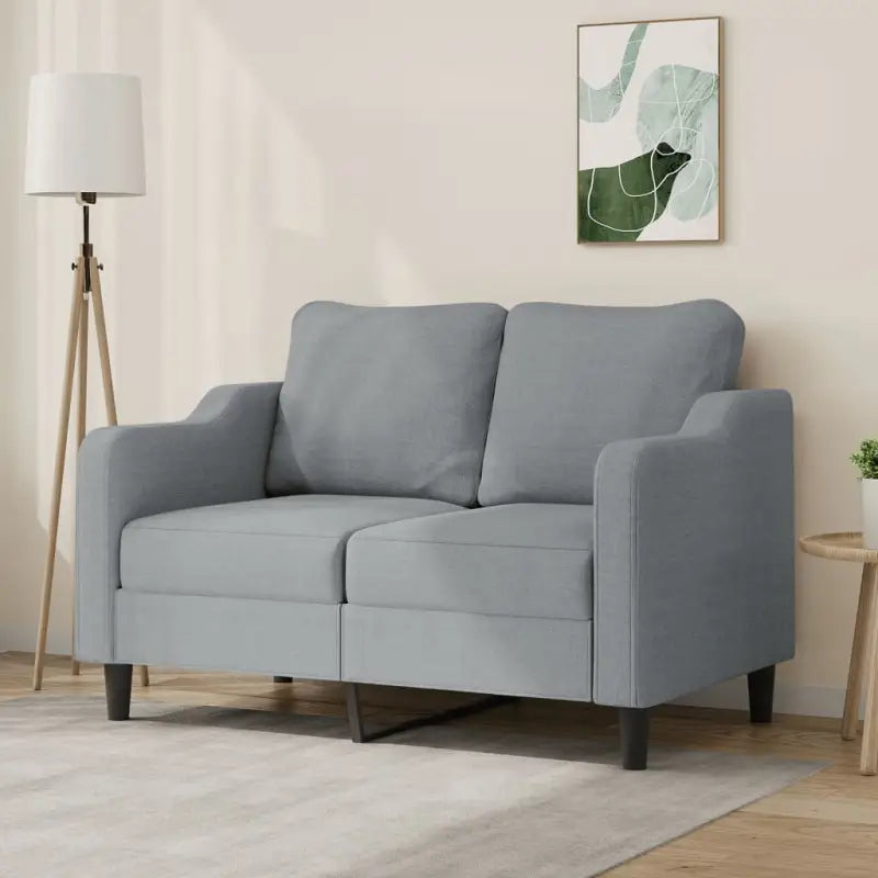 Banken 2-zitsbank met duurzame stof voor gezelligheid en ontspanning - Lichtgrijs / 120 cm - Banken