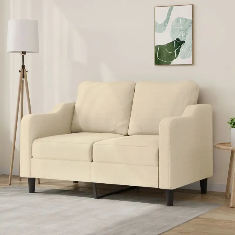 Banken 2-zitsbank met duurzame stof voor gezelligheid en ontspanning - Crème / 120 cm - Banken