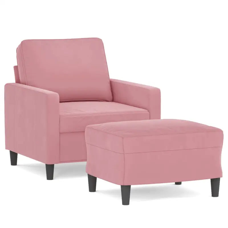 Banken fauteuil in duurzaam fluweel voor stijlvol comfort - Roze - Banken