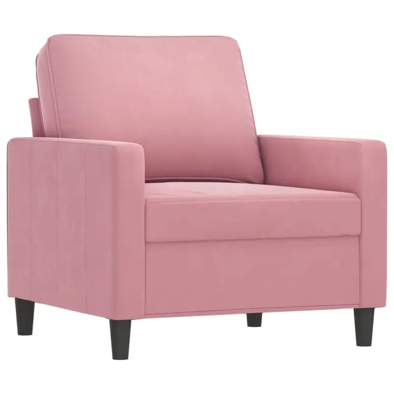 Banken fauteuil in duurzaam fluweel voor stijlvol comfort - Roze - Banken