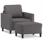 Banken Fauteuil in Kunstleer voor Ontspanning en Gezelligheid - Grijs - Banken