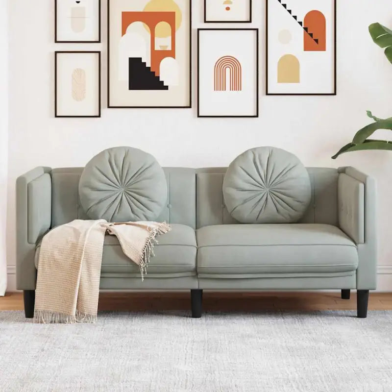 Banken fauteuil in kunstsuède voor ontspannen en gezellig comfort - Lichtgrijs / Tweezitsbank - Banken