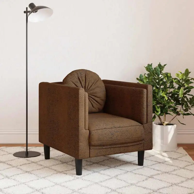 Banken fauteuil in kunstsuède voor ontspannen en gezellig comfort - Banken