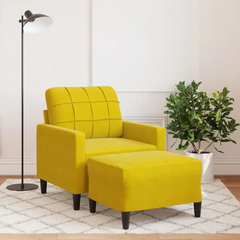 Banken fauteuil met comfortabele materiaal vulling voor gezelligheid - Geel - Banken