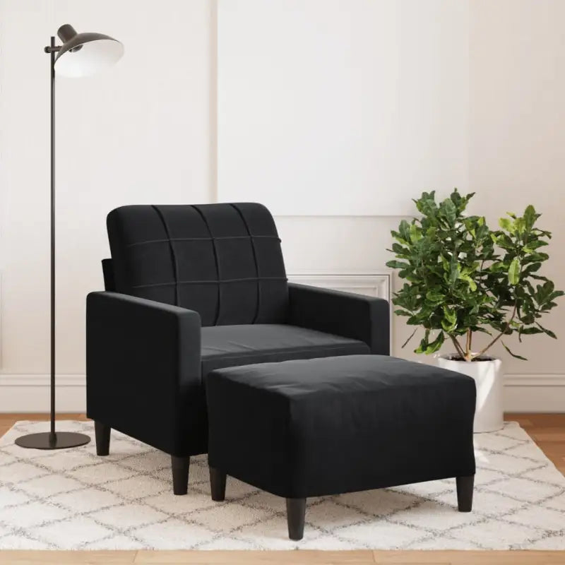 Banken fauteuil met comfortabele materiaal vulling voor gezelligheid - Zwart - Banken