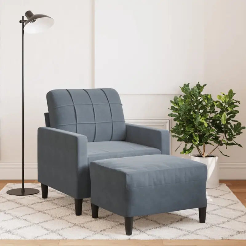 Banken fauteuil met comfortabele materiaal vulling voor gezelligheid - Donkergrijs - Banken