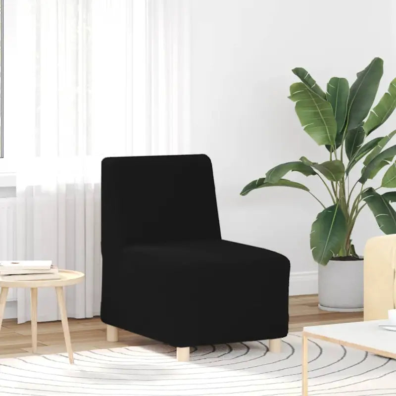 Banken fauteuil met gekrulde wolachtige stof voor ultiem comfort - Zwart - Banken