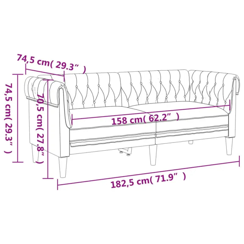 Banken loungeset met comfortabele breedte zitting en hoogte armleuning - Taupe / 2-zits + 3-zits - Banken