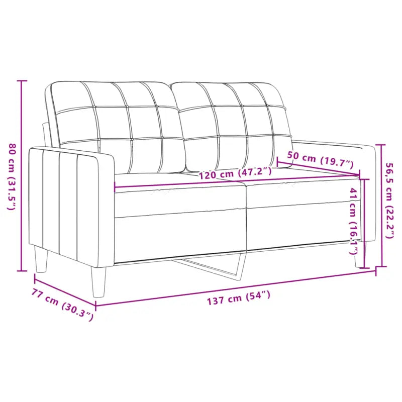 Banken loungeset met comfortabele zithoogte en elegante totale afmetingen - Banken
