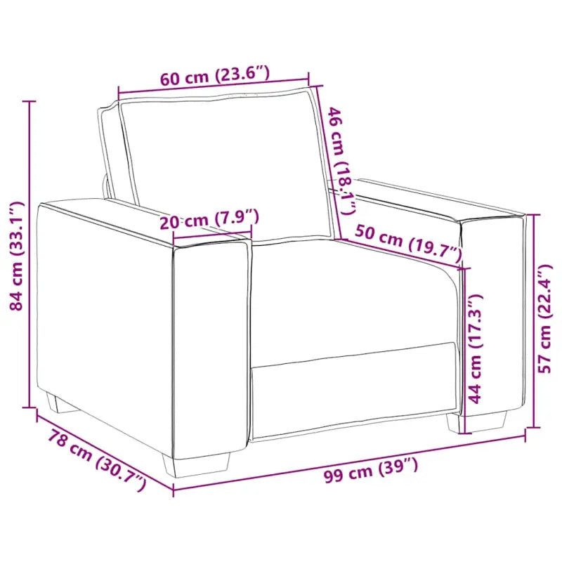 Banken loungeset met compacte totale afmetingen en comfortabele zitbreedte - Banken