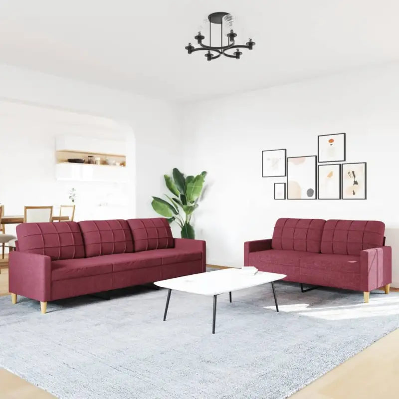 Banken loungeset met opvallend design en volledige afmetingen - Banken