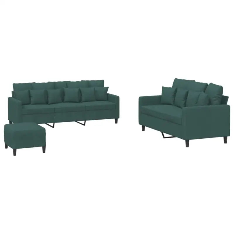 Banken loungeset met zachte fluweel bekleding en comfortabele totale afmetingen - Banken