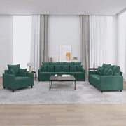 Banken loungeset met zachte fluweelstof en comfortabele zitmaten - Banken