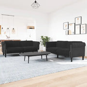 Banken loungeset met zachte fluwelen stof voor comfortabele ontspanning - Banken