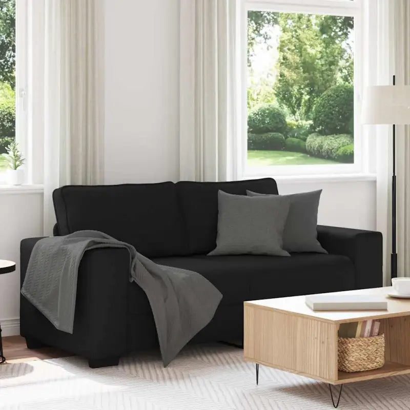 Banken met brede armleuningen voor gezellige woonkamer sfeer - Zwart / 140 cm - Banken