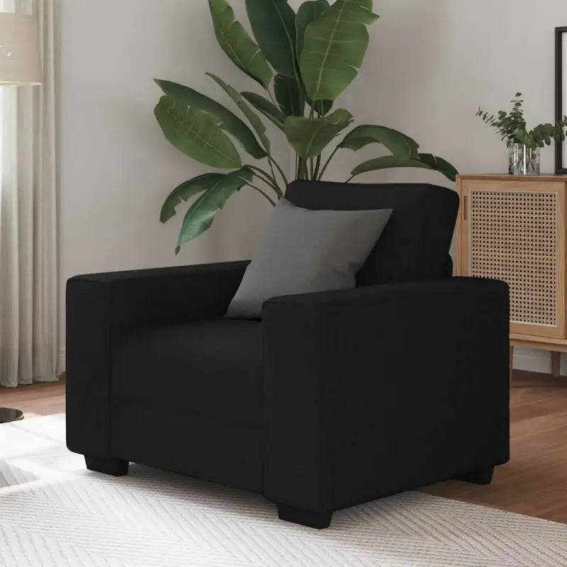 Banken met brede armleuningen voor gezellige woonkamer sfeer - Zwart / 60 cm - Banken