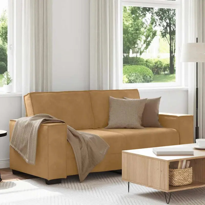 Banken met brede armleuningen voor gezelligheid en stijl in huis - Bruin / 140 cm - Banken