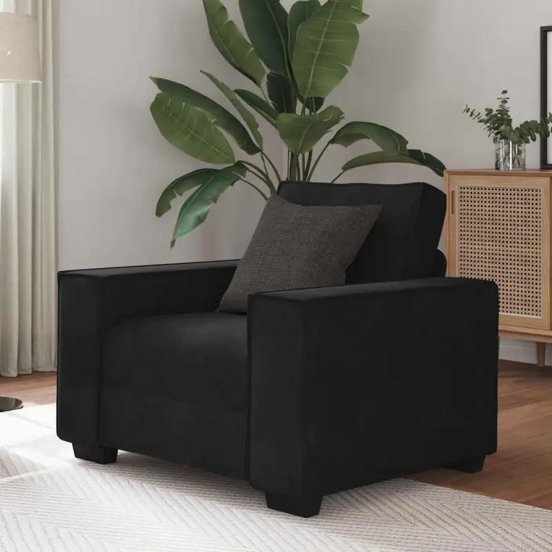 Banken met brede armleuningen voor gezelligheid en stijl in huis - Zwart / 60 cm - Banken