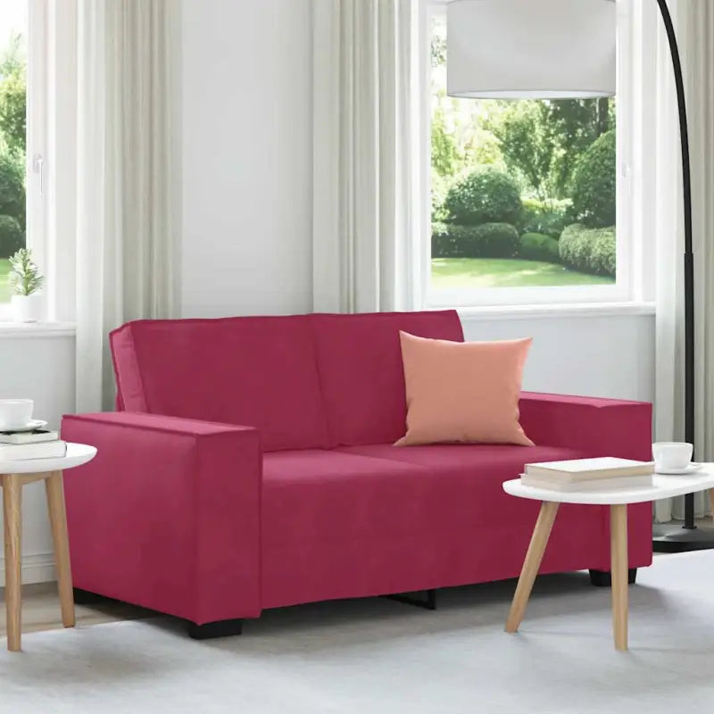 Banken met brede armleuningen voor gezelligheid en stijl in huis - Wijnrood / 120 cm - Banken