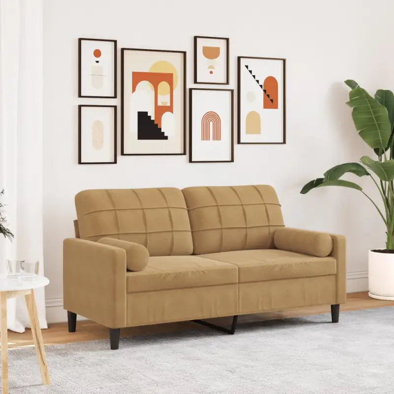 Banken met comfortabel materiaal vulling voor gezellige momenten - Bruin / 140 cm - Banken