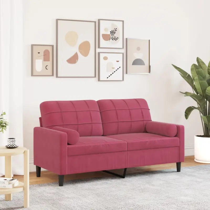 Banken met comfortabel materiaal vulling voor gezellige momenten - Wijnrood / 140 cm - Banken