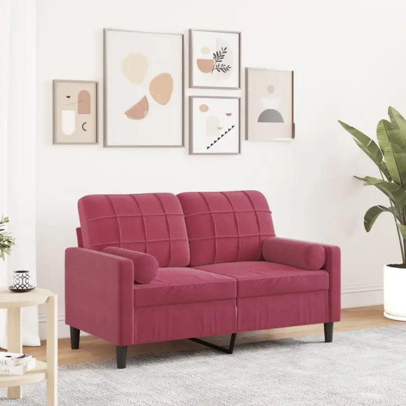 Banken met comfortabel materiaal vulling voor gezellige momenten - Wijnrood / 120 cm - Banken
