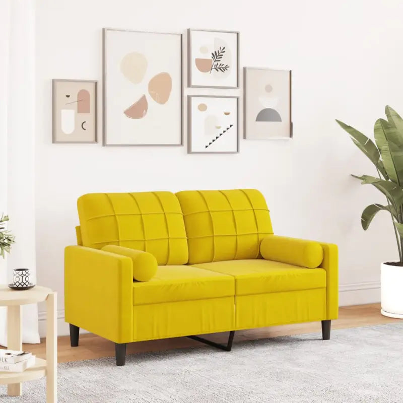 Banken met comfortabel materiaal vulling voor gezellige momenten - Geel / 120 cm - Banken